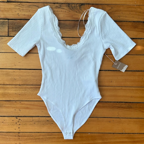 F21 Ribbed Bodysuit - Picture 1 of 4